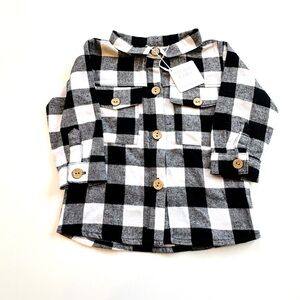 Mebie Baby Buffalo Plaid Flannel size 18m